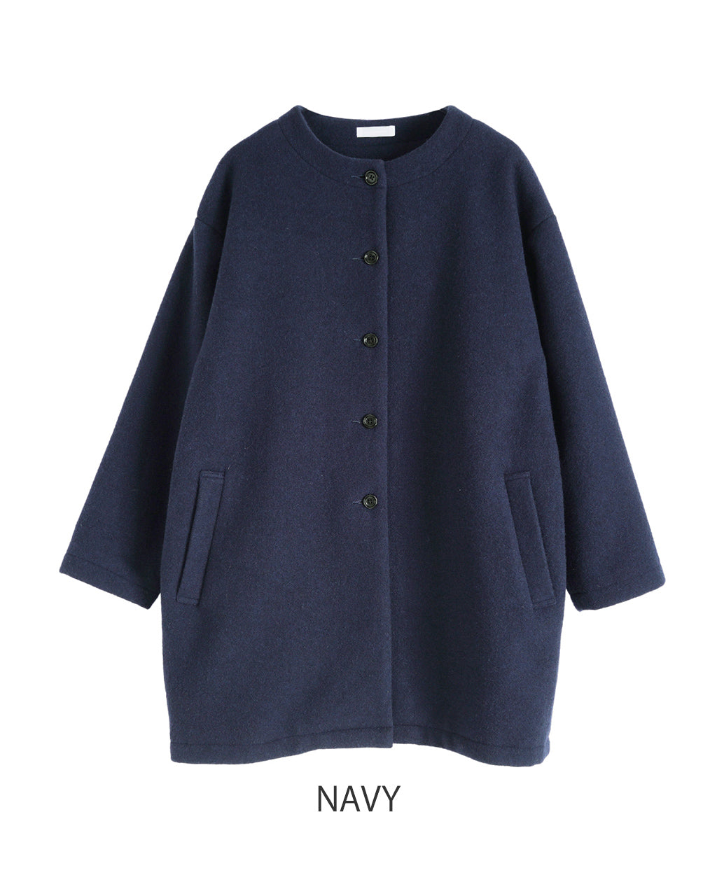 【SALE！30%OFF】Commencement コメンスメント ウール コート wool Coat コクーンシルエット ノーカラー C-100 【送料無料】