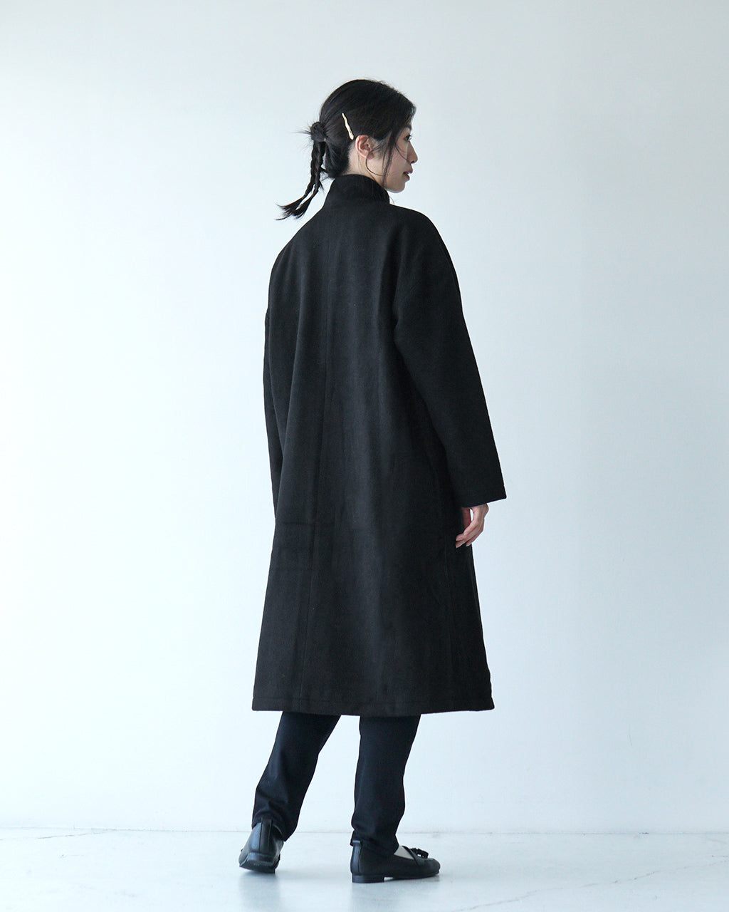 Commencement コメンスメント ウールロングコート Wool long coat スタンドカラー C-283【送料無料】