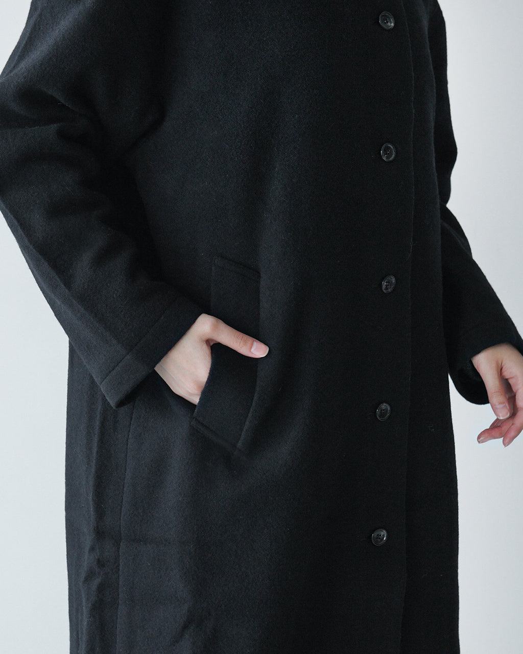 Commencement コメンスメント ウールロングコート Wool long coat スタンドカラー C-283【送料無料】