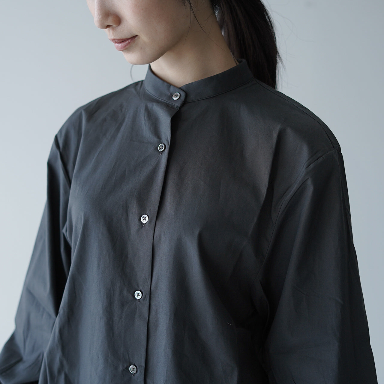 【SALE！50%OFF】Commencement コメンスメント ノーカラー シャツ No collar shirt C-235