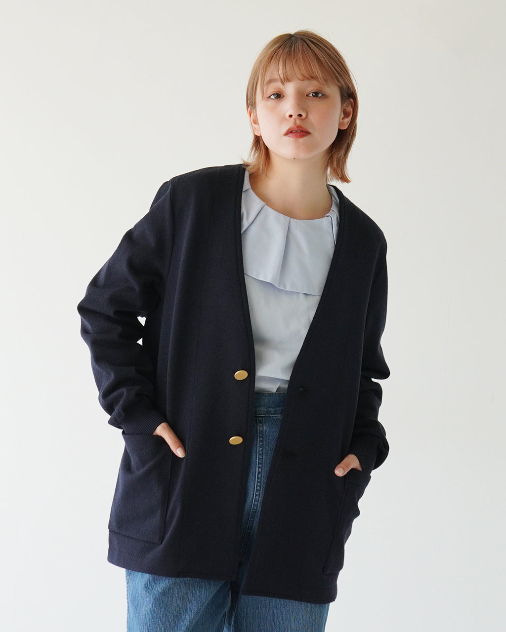 【SALE！50%OFF】COOHEM コーヘン ハイ ツイスト ウール ブレザー カーディガン HIGH TWIST WOOL BLAZER C/D 11-244-002【送料無料】