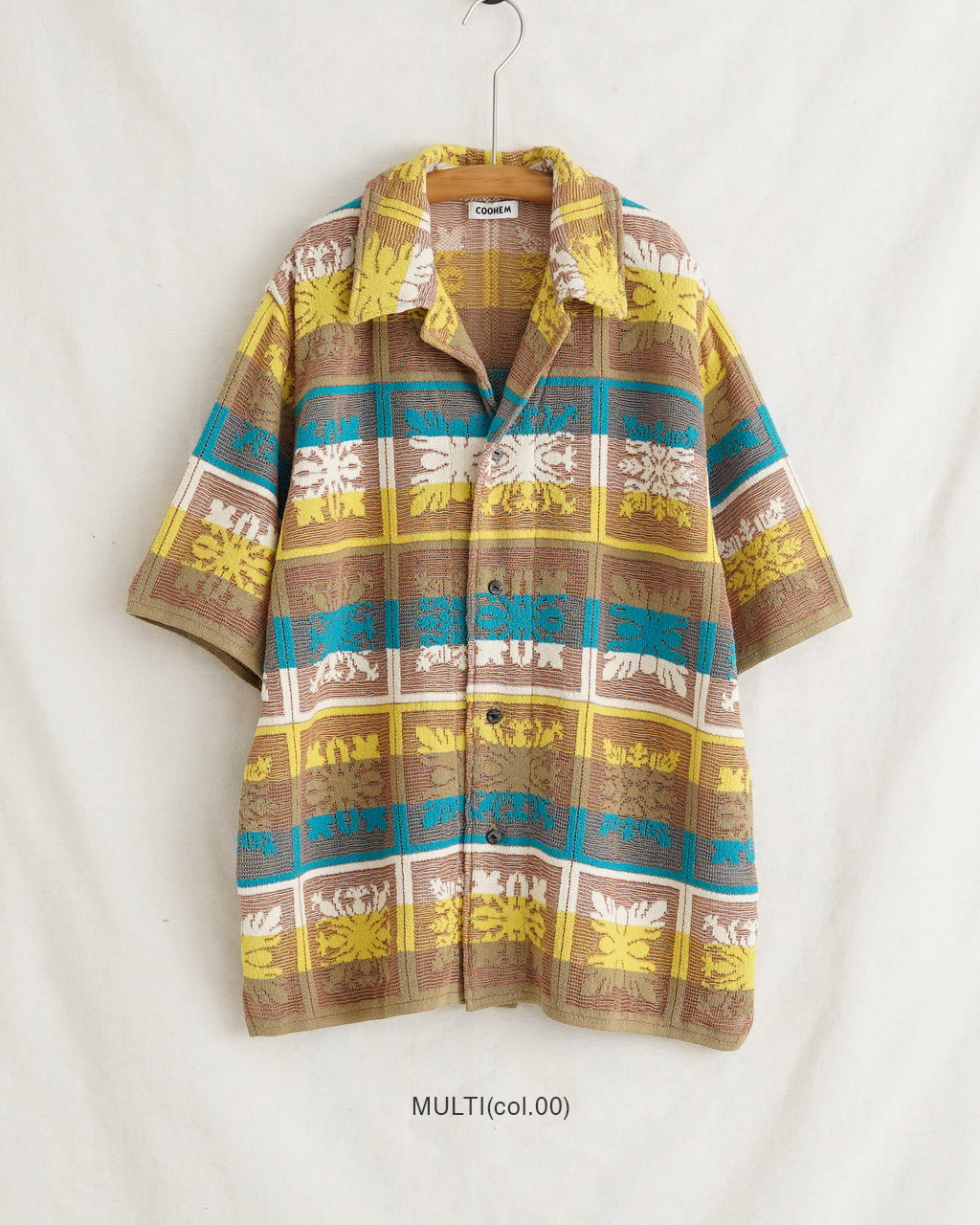 COOHEM コーヘン ハワイアンキルト ニットシャツ メンズ HAWAIIAN