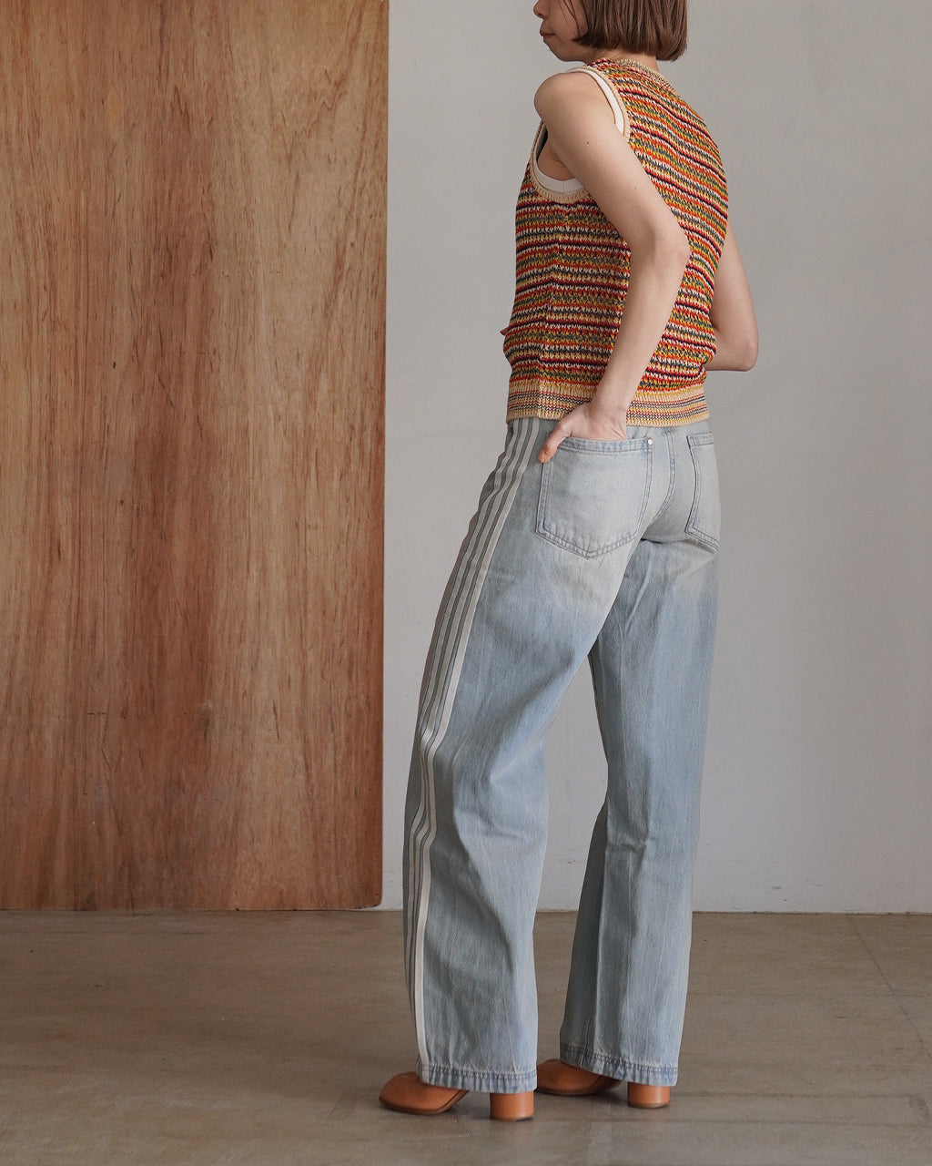 COOHEM コーヘン SUKE BORDER KNIT VEST 透けボーダーニットベスト | Crouka(クローカ)