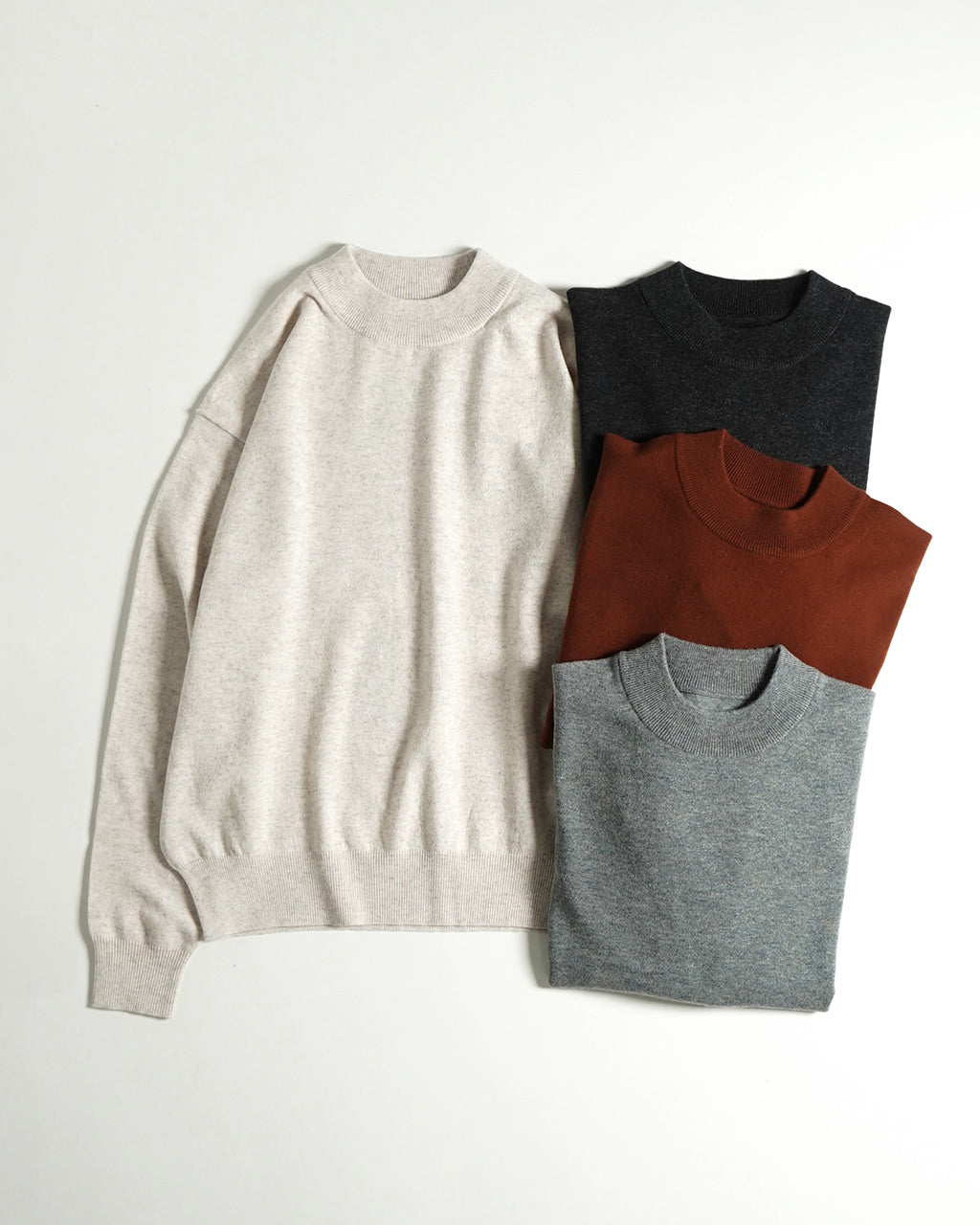 【SALE！40%OFF】crepuscule クレプスキュール モックネック プルオーバー ニット セーター Moc Neck P/O  2403-008 【送料無料】