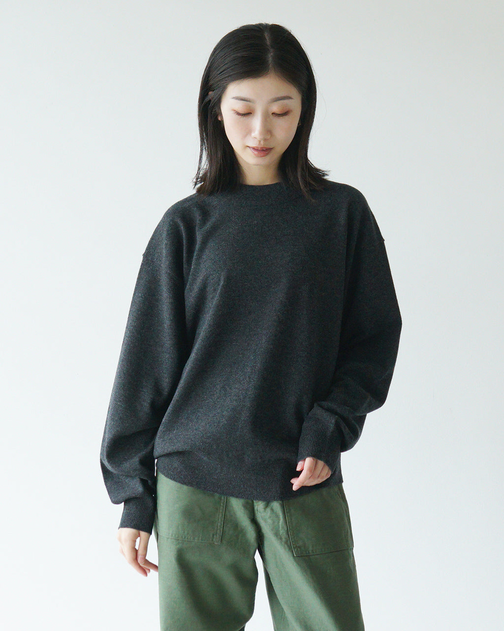 【SALE！40%OFF】crepuscule クレプスキュール モックネック プルオーバー ニット セーター Moc Neck P/O  2403-008 【送料無料】