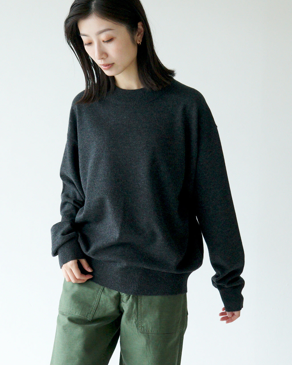 【SALE！40%OFF】crepuscule クレプスキュール モックネック プルオーバー ニット セーター Moc Neck P/O  2403-008 【送料無料】