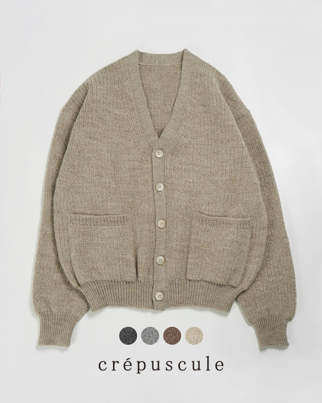 【SALE！40%OFF】crepuscule クレプスキュール ニット  ローゲージ カーディガン L-G Cardigan セーター 2403-021【送料無料】