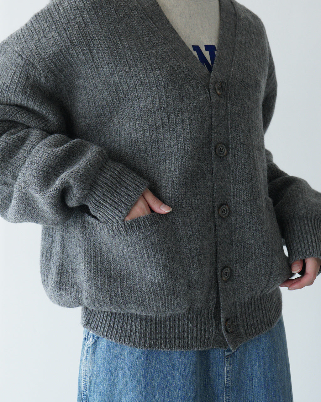 【SALE！40%OFF】crepuscule クレプスキュール ニット  ローゲージ カーディガン L-G Cardigan セーター 2403-021【送料無料】