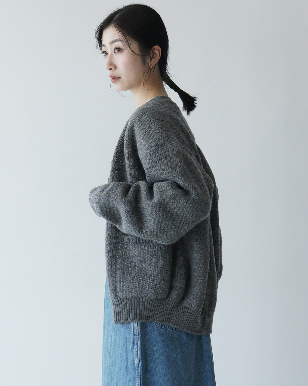 【SALE！40%OFF】crepuscule クレプスキュール ニット  ローゲージ カーディガン L-G Cardigan セーター 2403-021【送料無料】