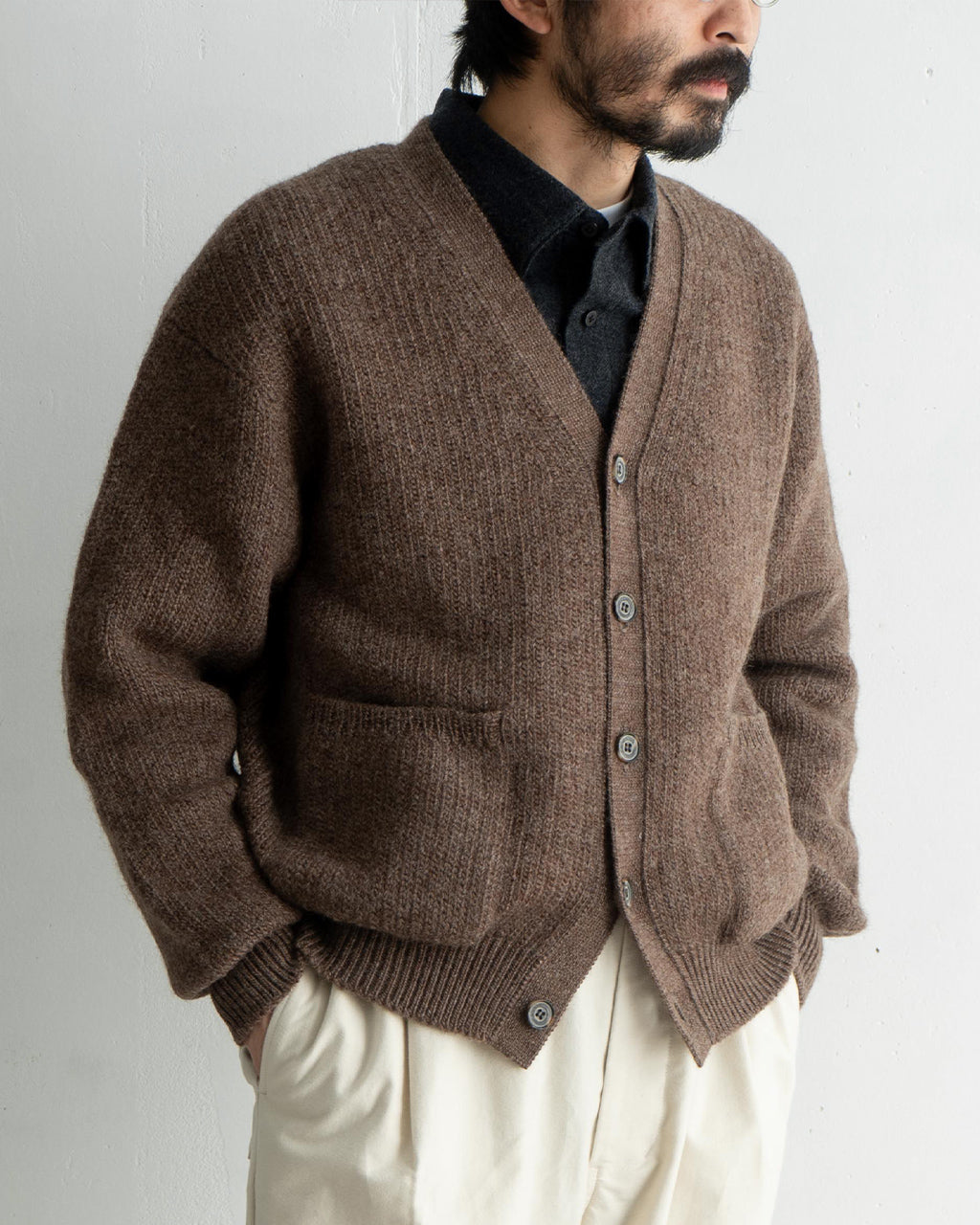 【SALE！40%OFF】crepuscule クレプスキュール ニット  ローゲージ カーディガン L-G Cardigan セーター 2403-021【送料無料】