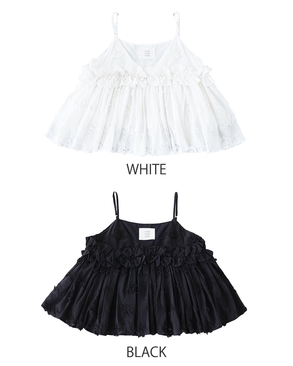 crinkle crinkle crinkle クリンクル クリンクル クリンクル 3D エンブロイダリー キャミソール 3D embroidery camisole CC-3530【送料無料】