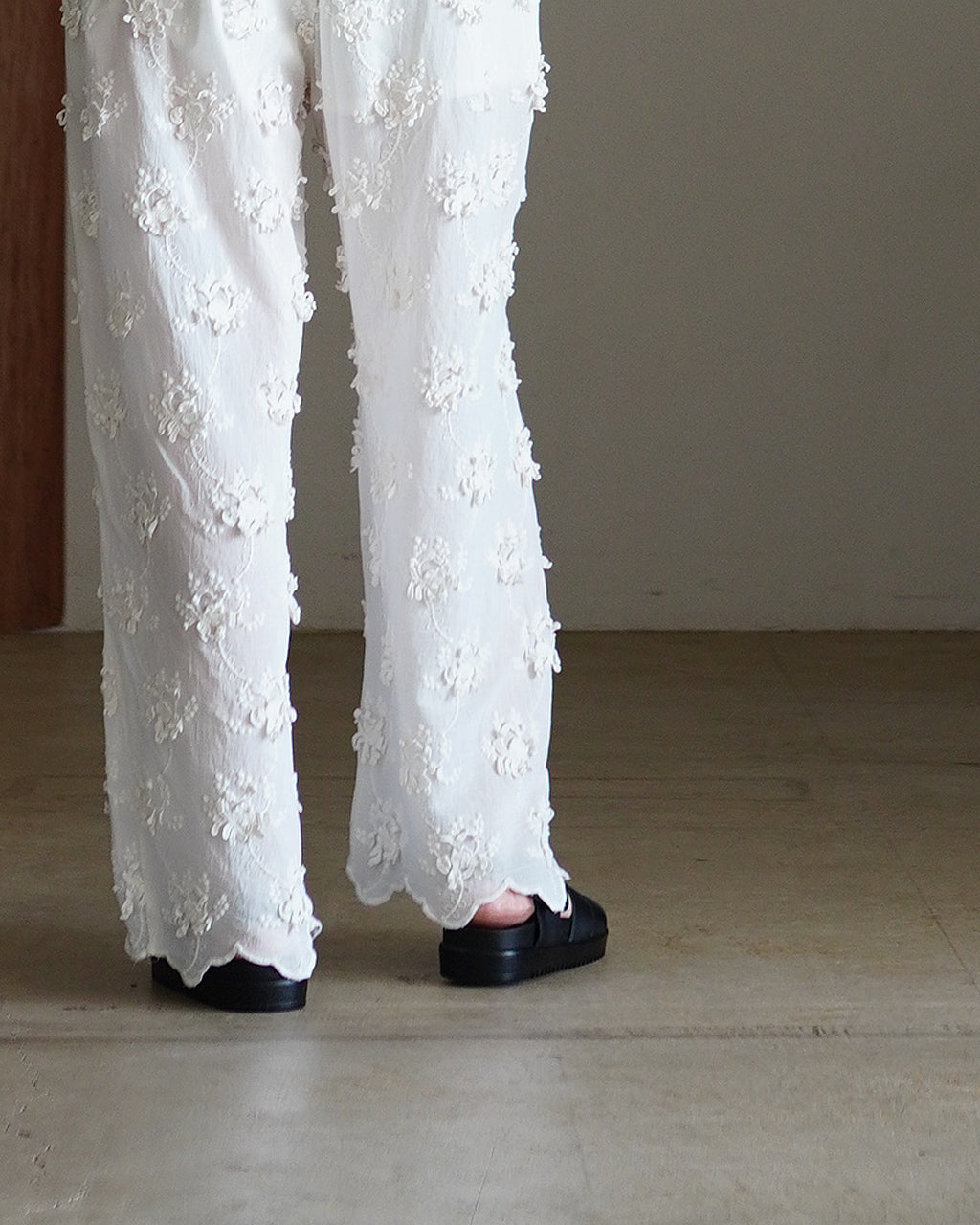 sheer cotton 3D embroidery easy pants CC-4528