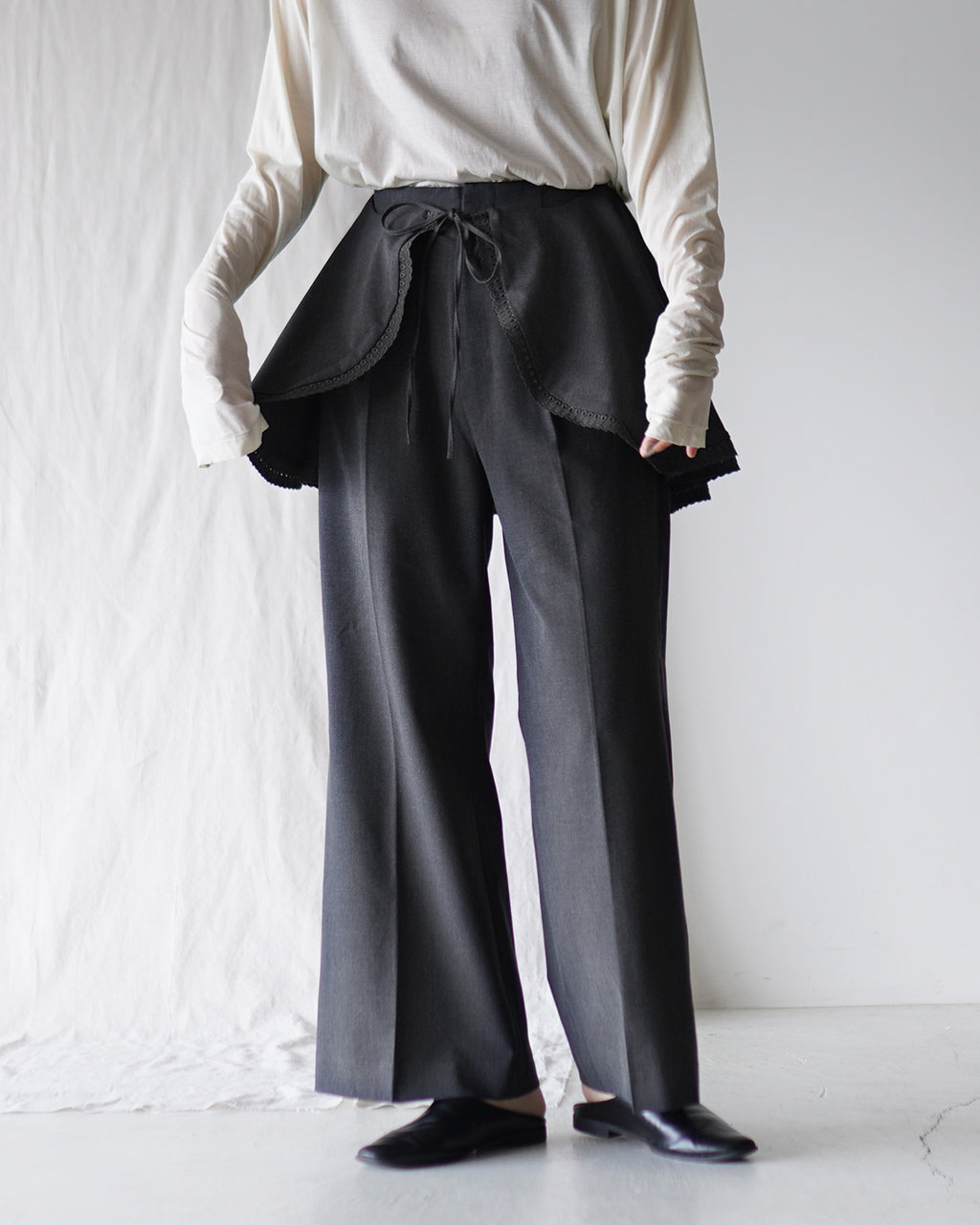 crinkle crinkle crinkle scallop cape set pants CC-4001