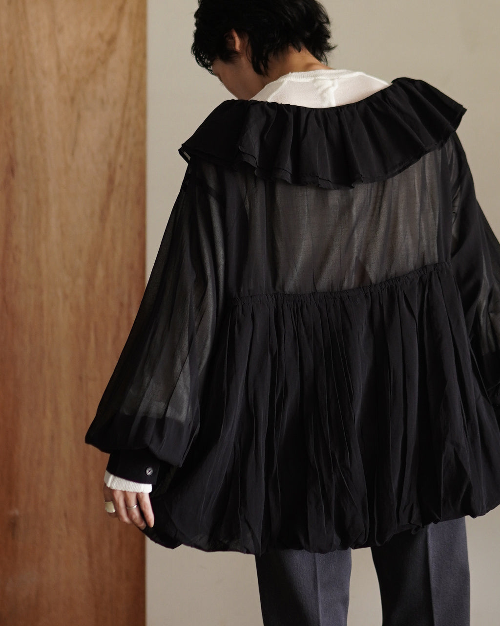 frill balloon blouse CC-4006