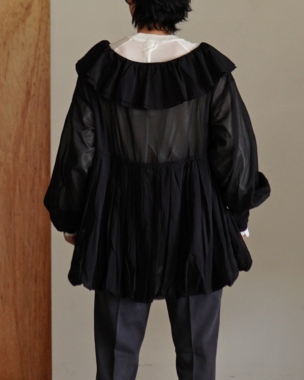 frill balloon blouse CC-4006