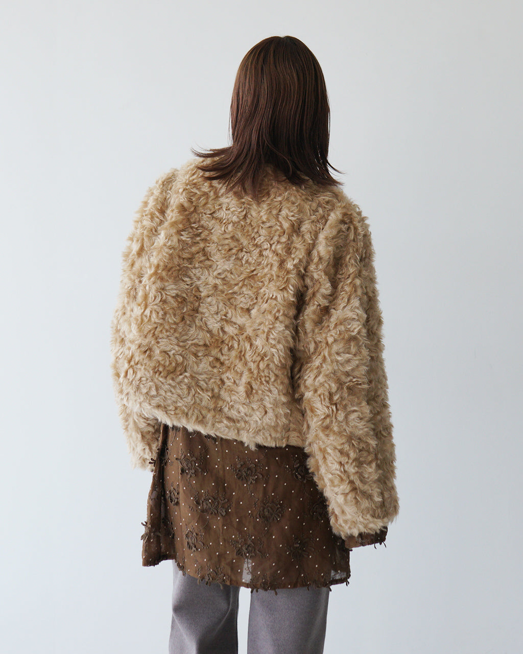 crinkle crinkle crinkle クリンクル クリンクル クリンクル ファー ジャケット アウター ショート TEDDY FUR SHORT JAKET CC-3019 【送料無料】