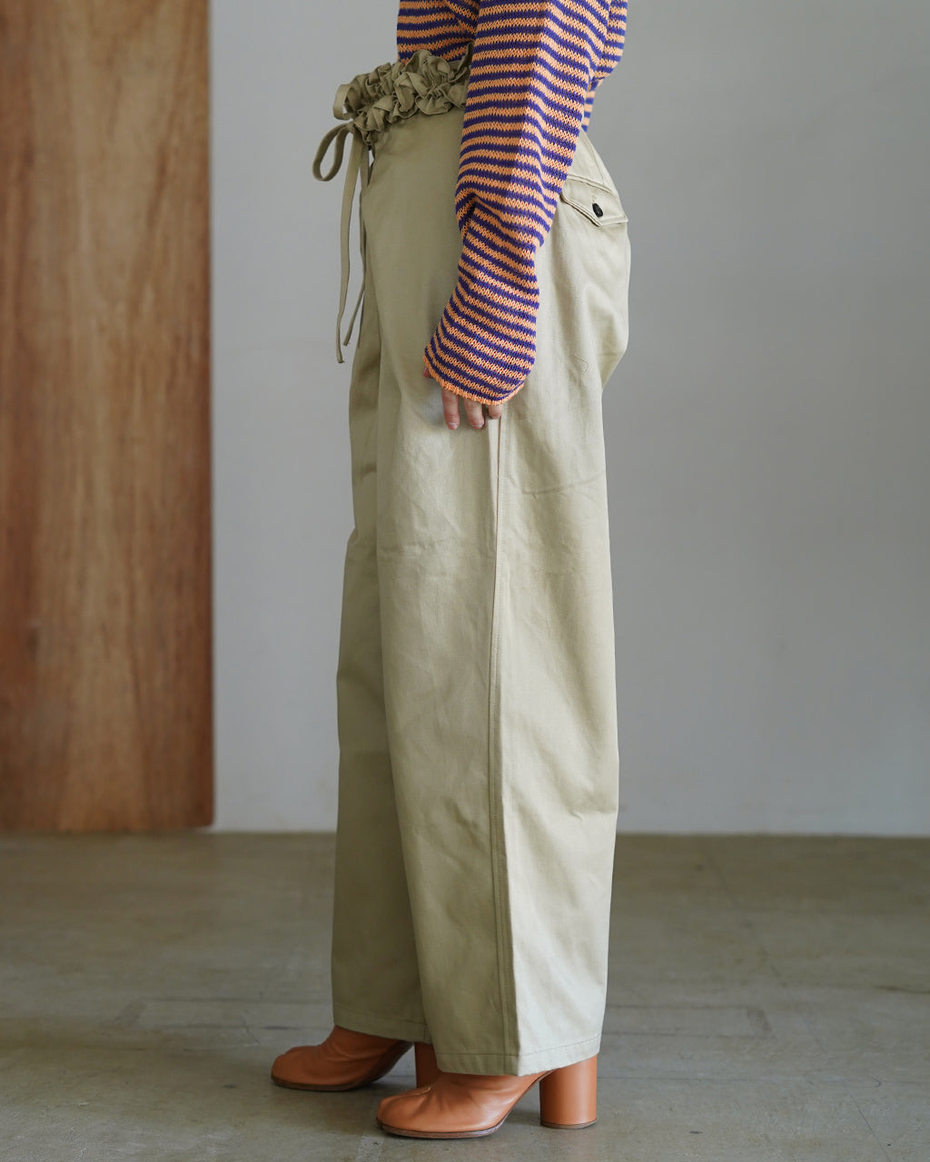 frill belt chino pants CC-4514