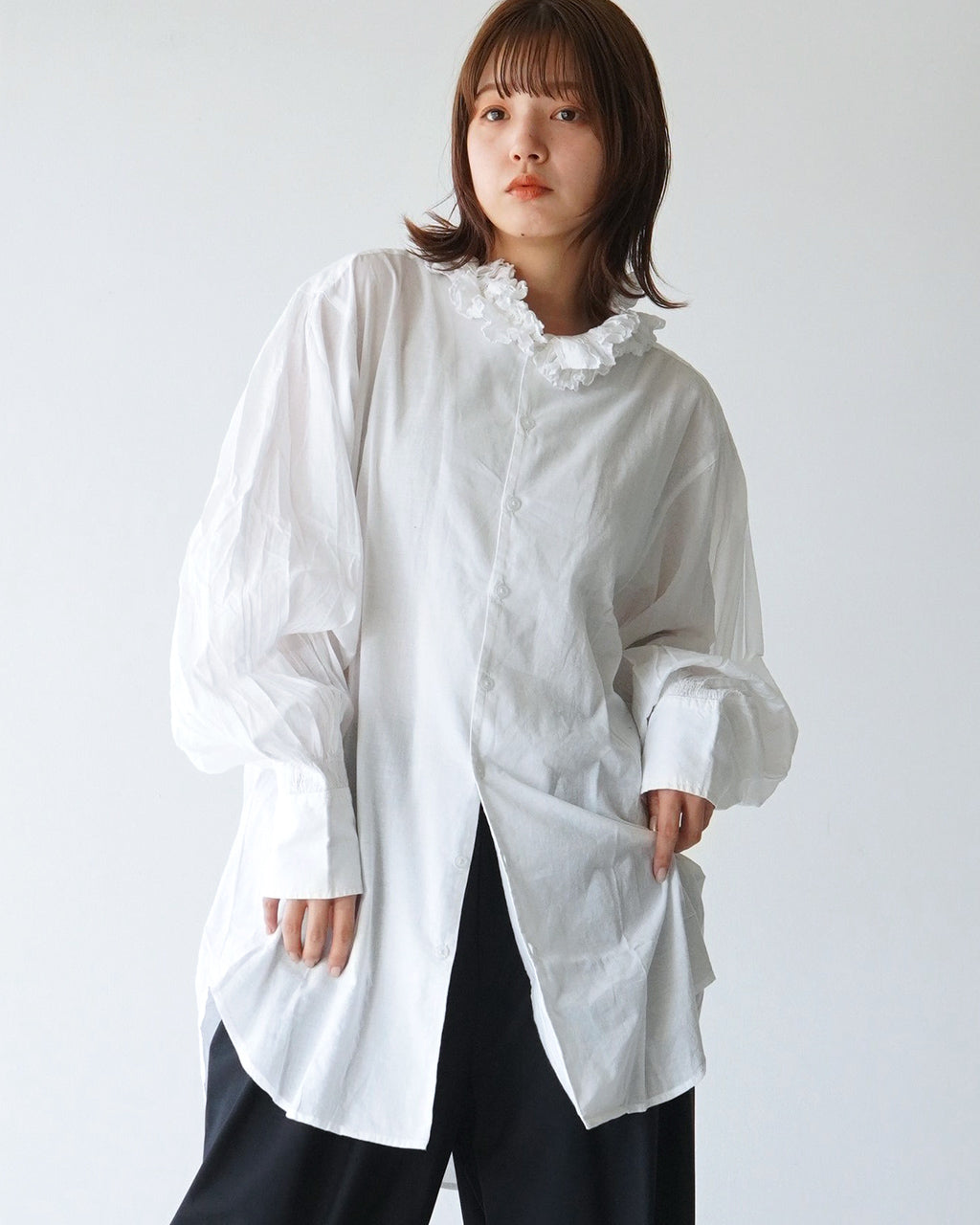 crinkle crinkle crinkle クリンクル クリンクル クリンクル フリルカラーシャツ コットン COTTON FRILL COLLER SHIRTS CC-2001【送料無料】