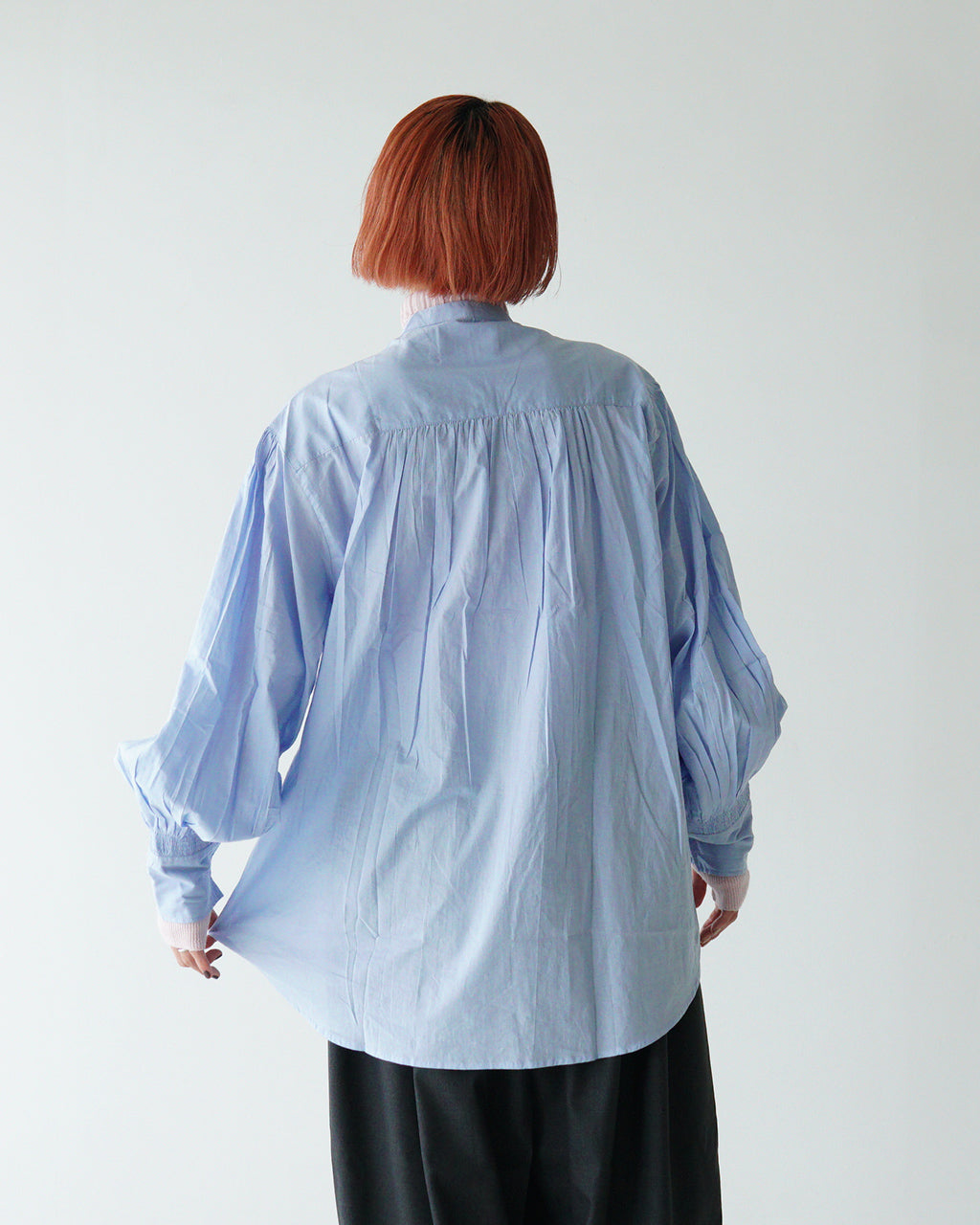 crinkle crinkle crinkle クリンクル クリンクル クリンクル リボンブラウス ギャザー シャツ RIBBON BLOUSE CC-3015【送料無料】