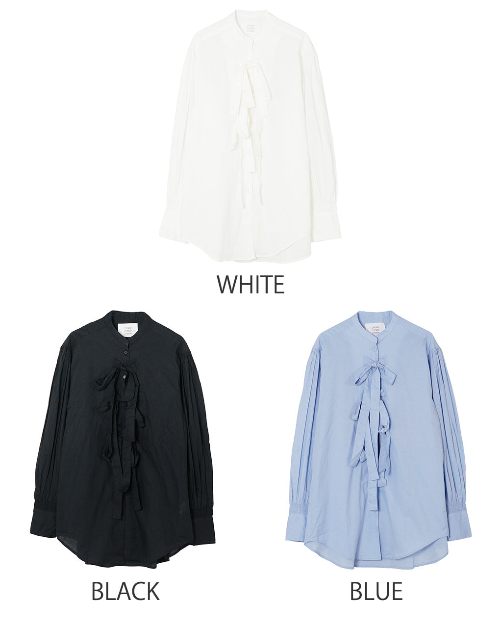 crinkle crinkle crinkle クリンクル クリンクル クリンクル リボンブラウス ギャザー シャツ RIBBON BLOUSE CC-3015【送料無料】