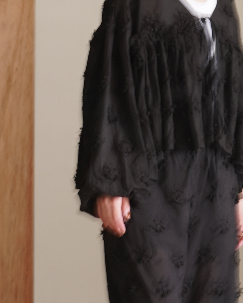 3D embroidery gather bolero CC-4517