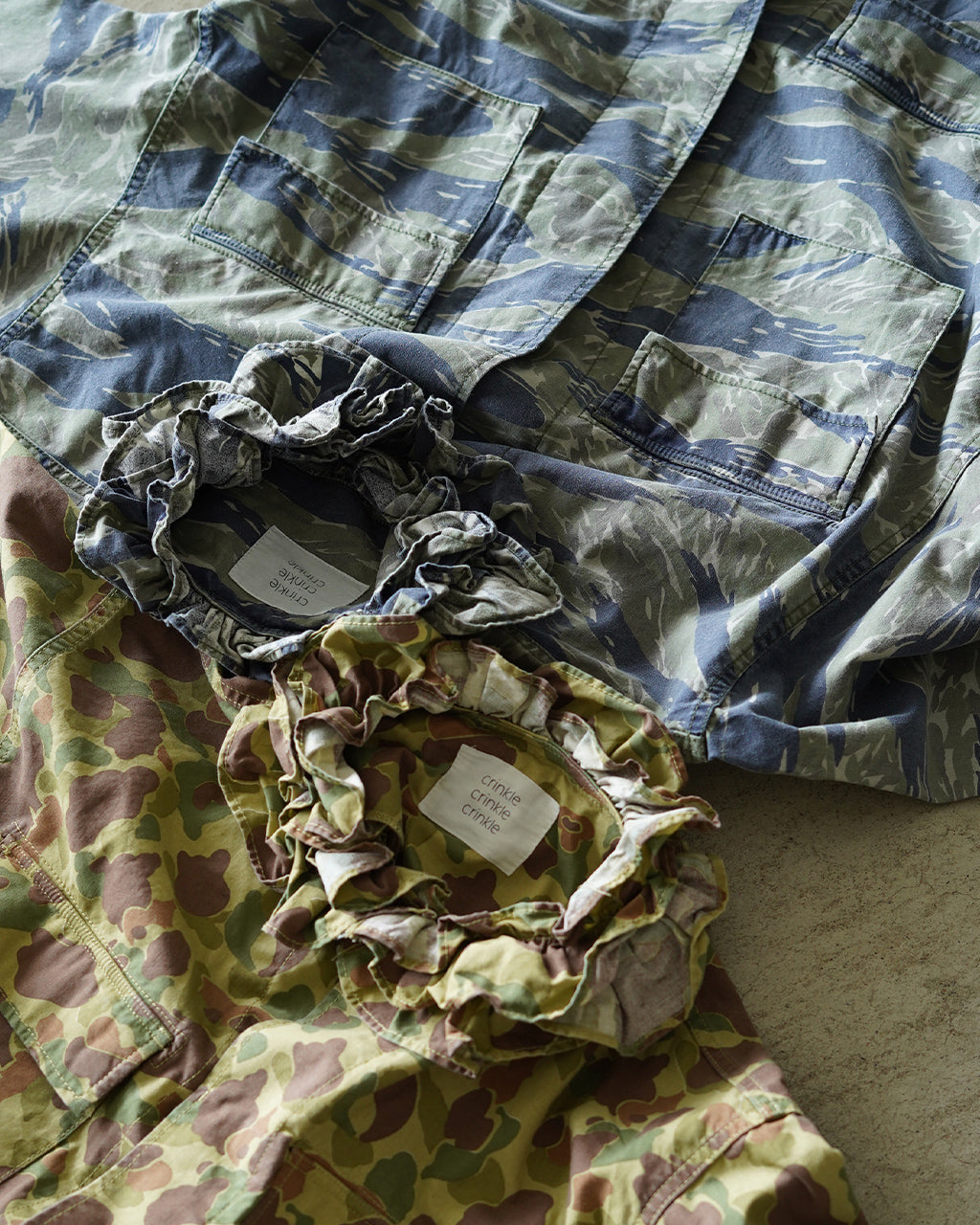 frill collar camo jacket CC-5004