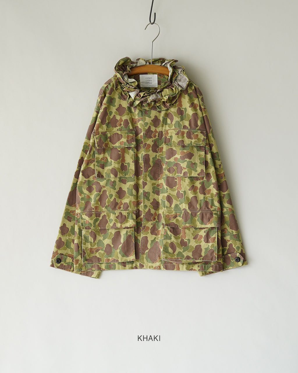 frill collar camo jacket CC-5004