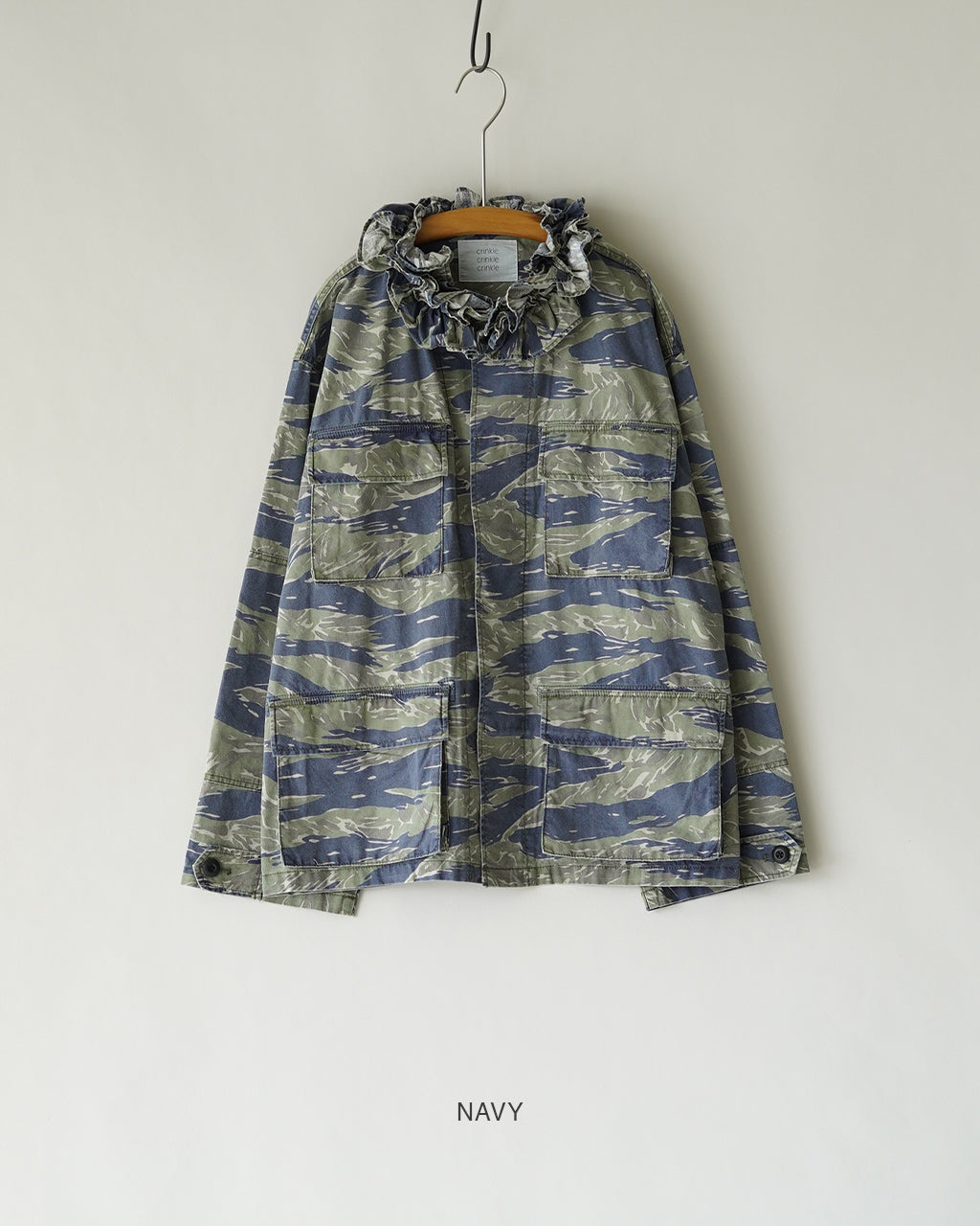 frill collar camo jacket CC-5004