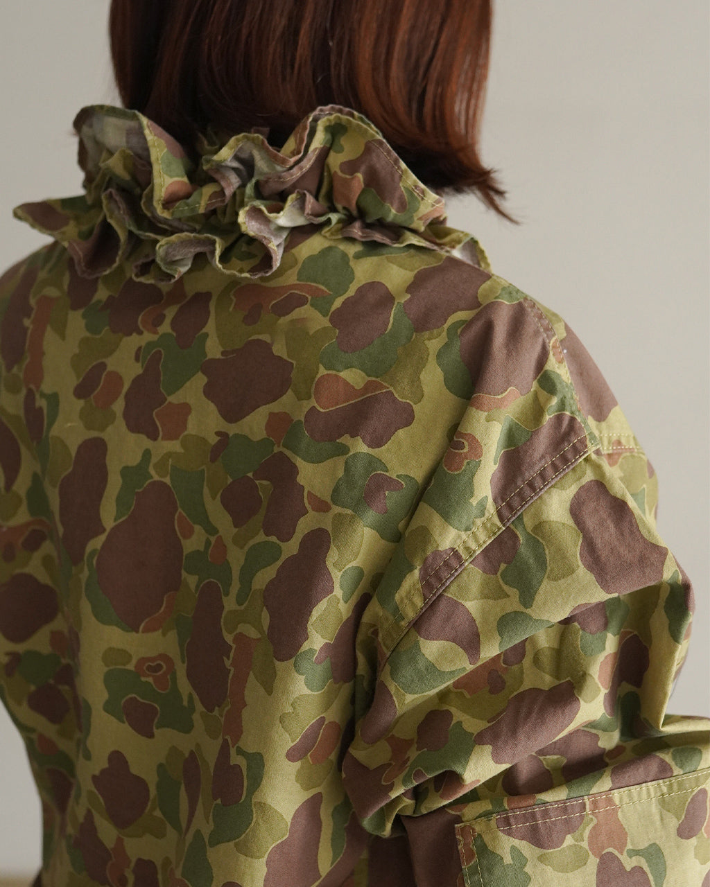 frill collar camo jacket CC-5004