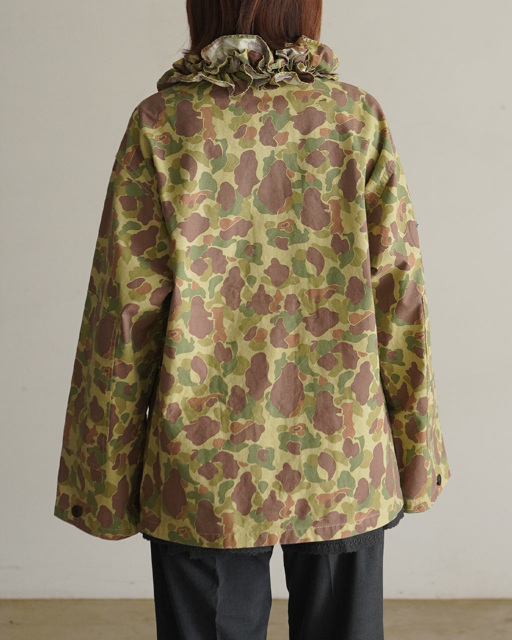 frill collar camo jacket CC-5004