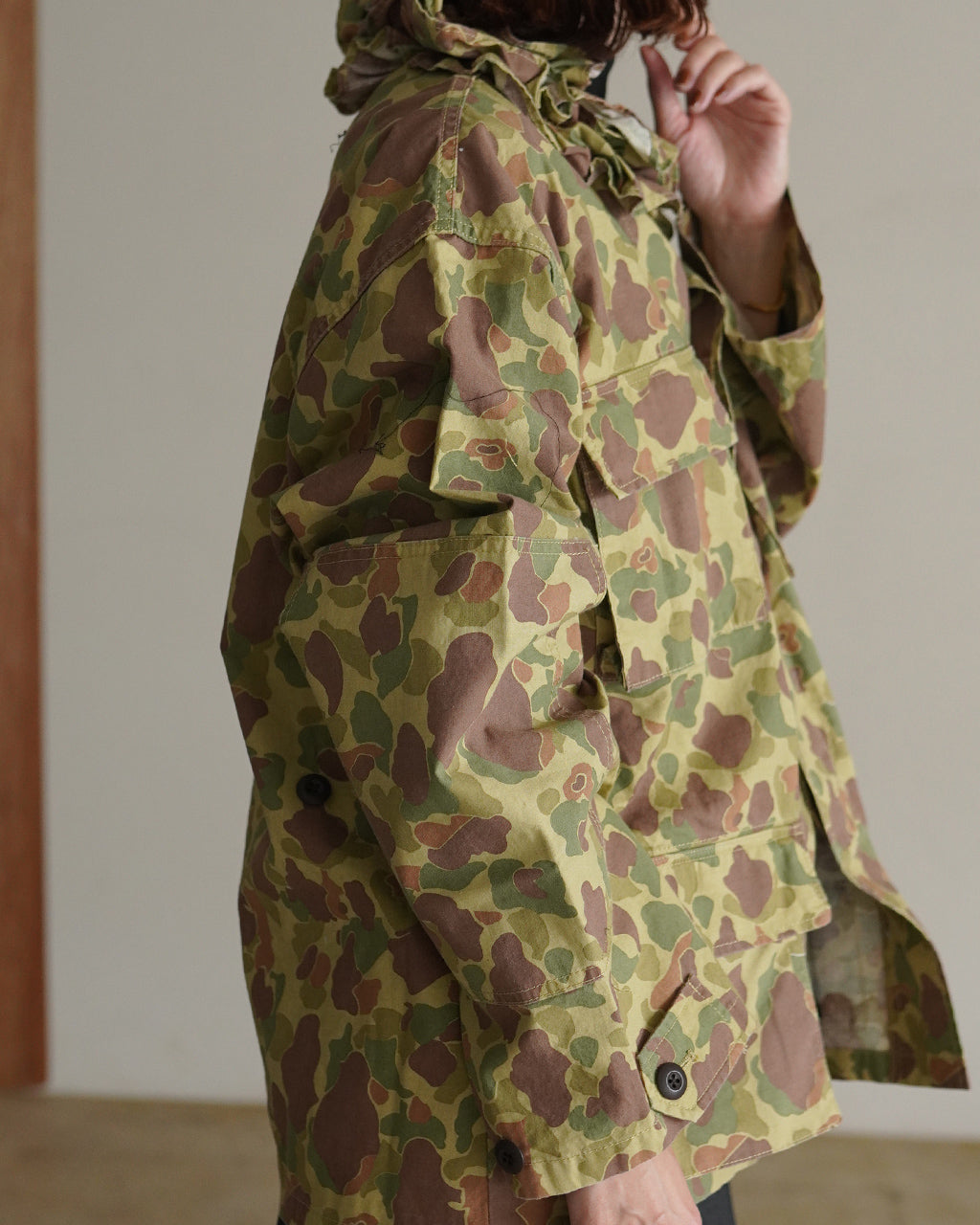frill collar camo jacket CC-5004