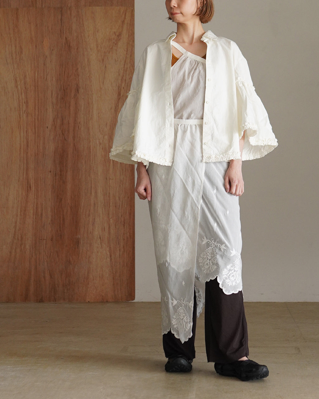 garment dye frill shirts CC-4522