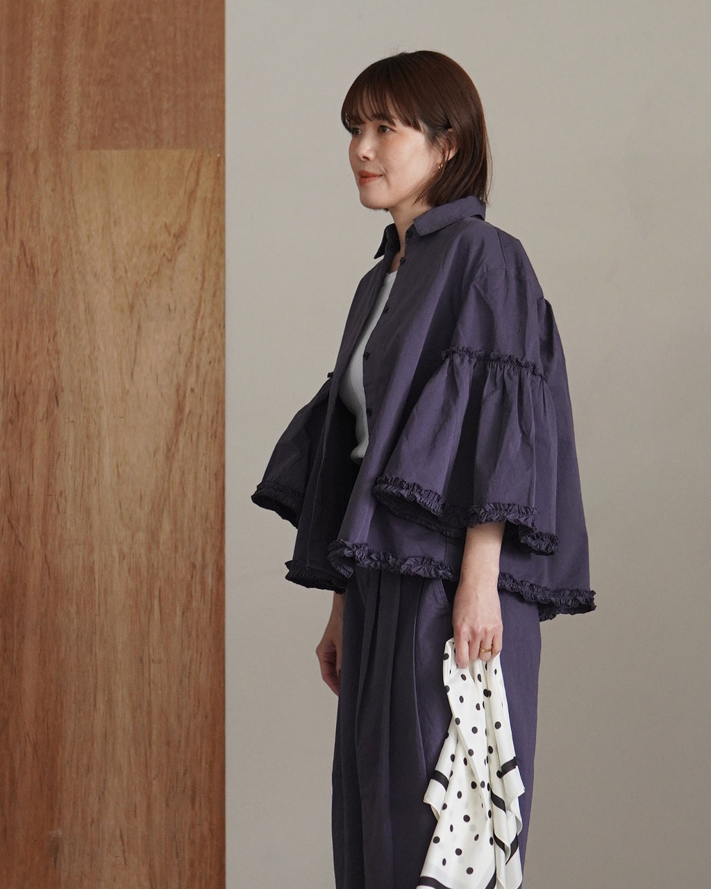 garment dye frill shirts CC-4522