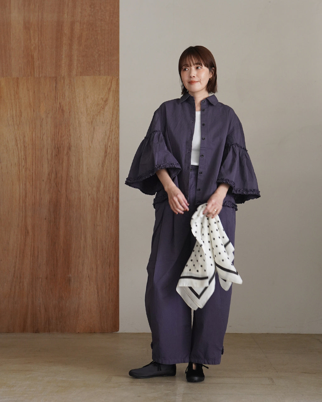 garment dye frill shirts CC-4522