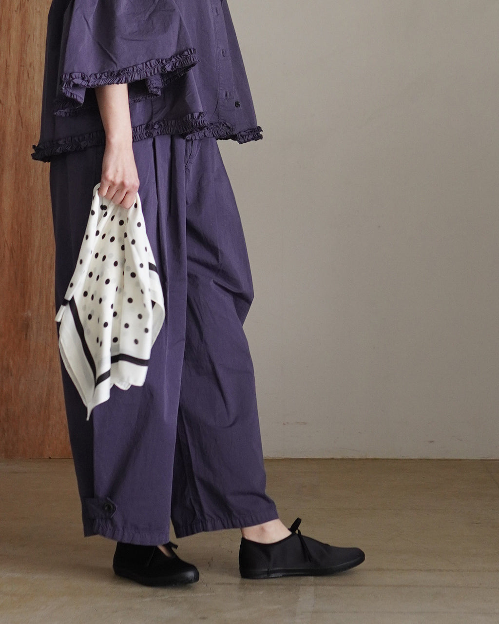 garment dye over tuck pants CC-4529