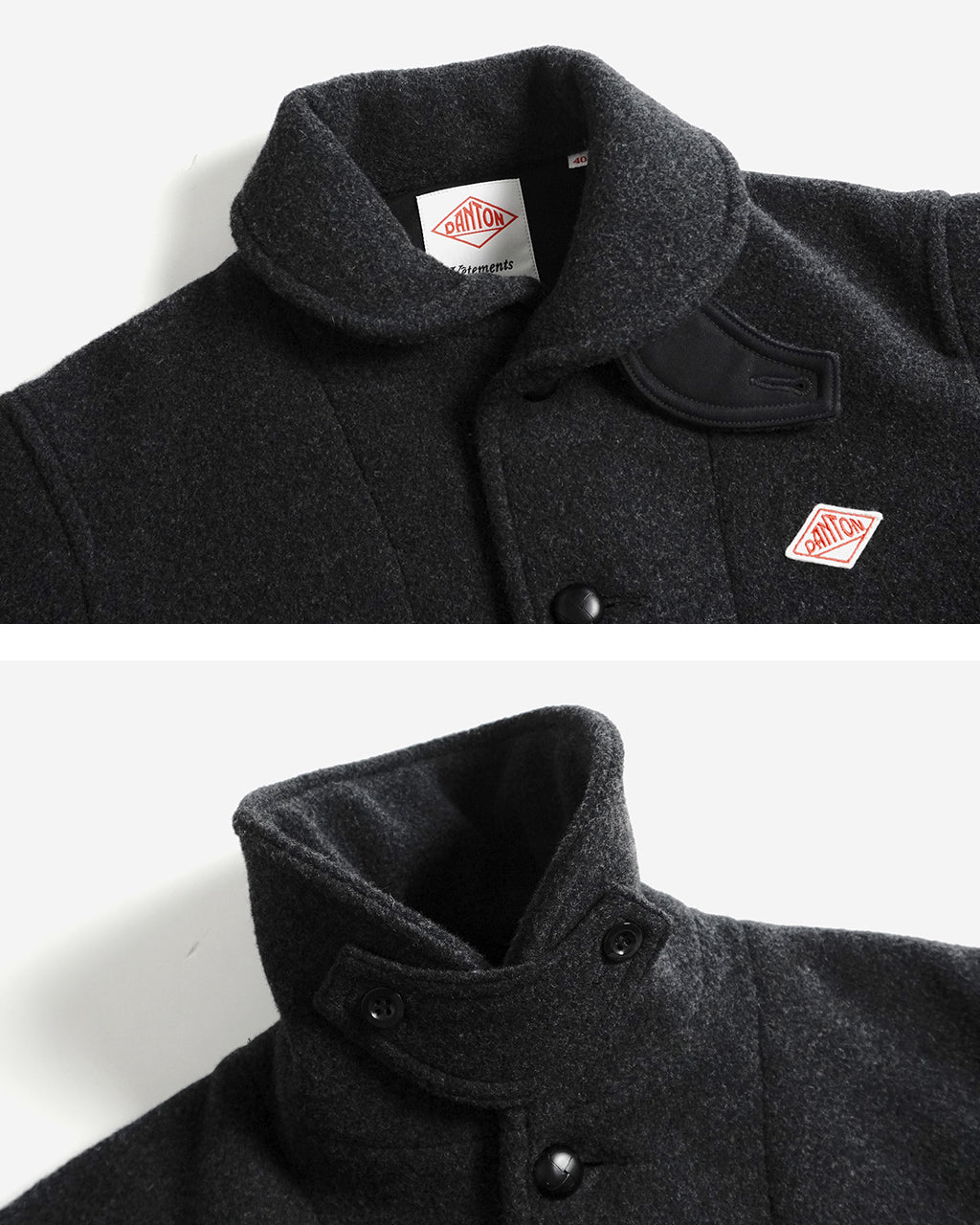 先行予約】DANTON ダントン ライトパイル ウールモッサ ラウンドカラー ジャケット ROUND COLLAR JACKET ショールカラー  ブルゾン ネイビー グレー DT-A0032WOP【送料無料】