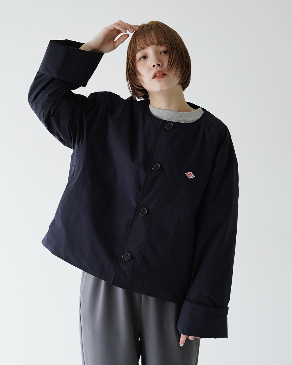 DANTON ダントン カラーレス ジャケット COLLARLESS JACKET DT 