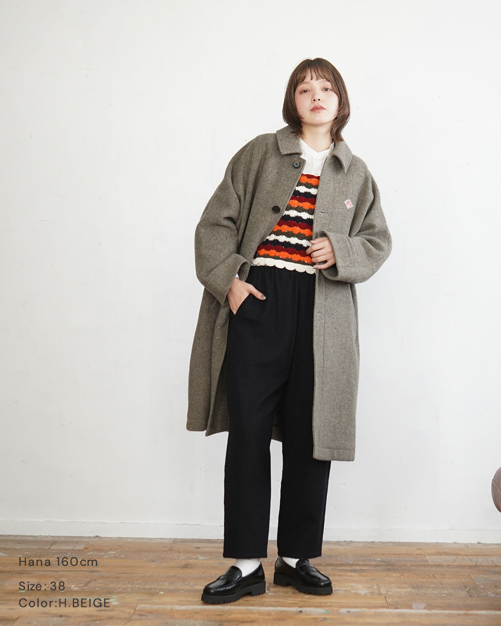 【先行予約：2024年11～12月上旬頃入荷予定】DANTON ダントン ドルマン ロング コート DOLMAN LONG COAT DT-A0539WLP【送料無料】【クーポン対象外】