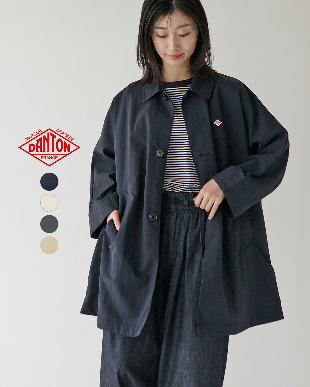 DANTON  ダントン ミドルコート ドルマンスリーブ DOLMAN SLEEVE COAT DT-A0653 TNY【クーポン対象外】【送料無料】