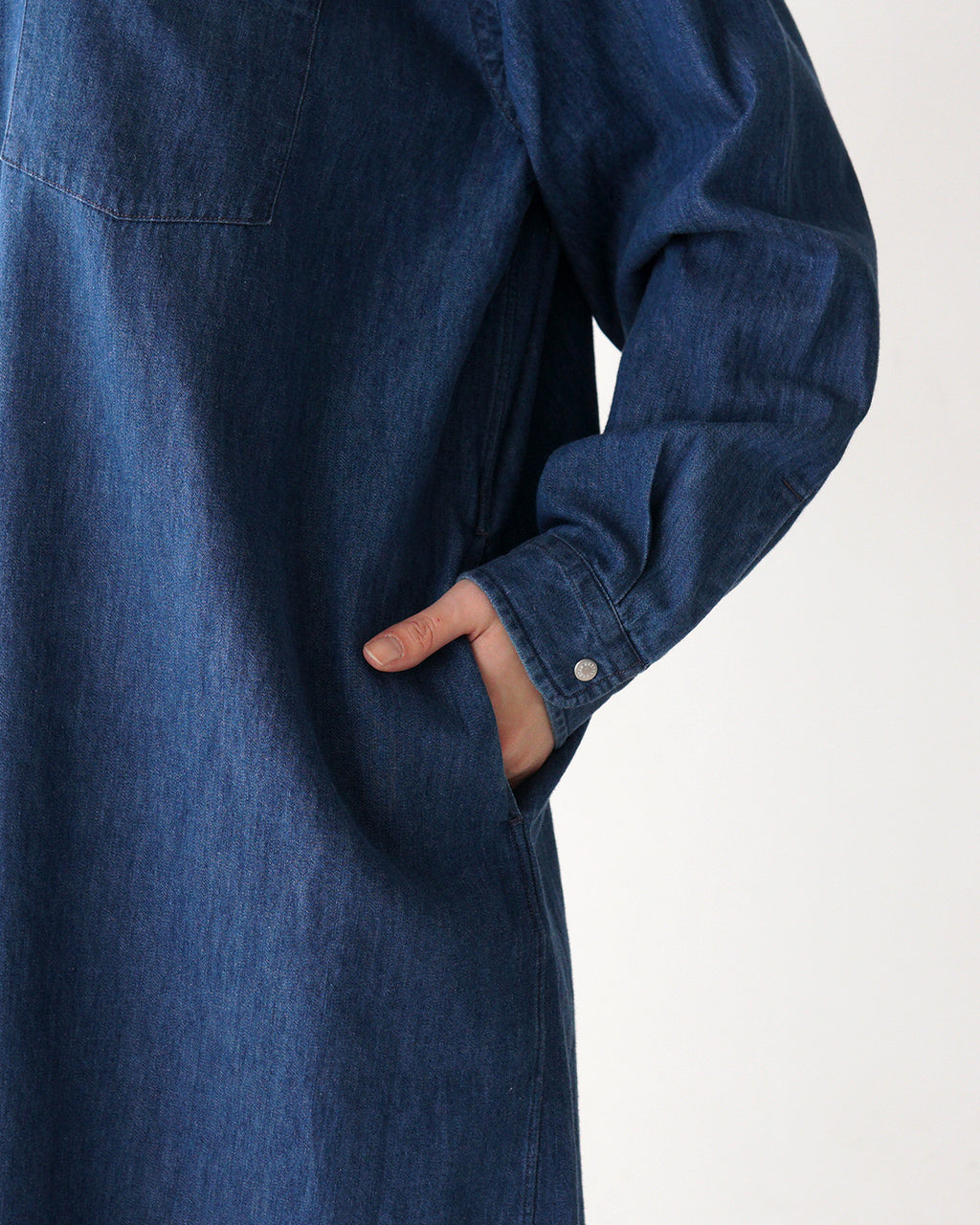 DANTON ダントン ボタンダウンシャツワンピース DENIM DUNGAREE B.D SHIRT DRESS デニム ダンガリーシャツ ドレス DT-B0294 DUG【クーポン対象外】【送料無料】