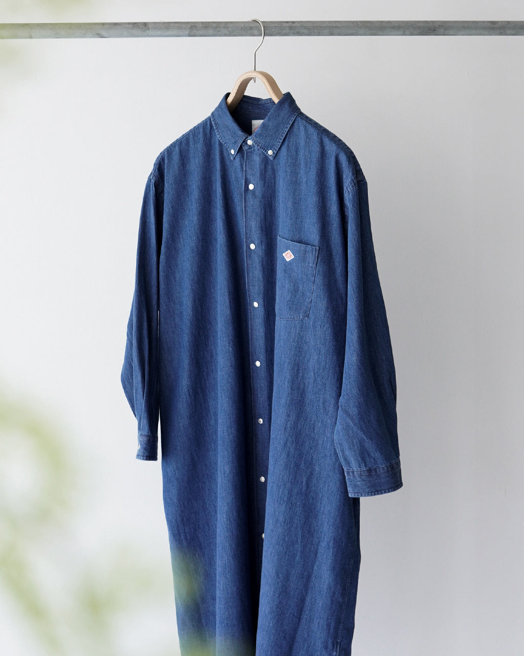 DANTON ダントン ボタンダウンシャツワンピース DENIM DUNGAREE B.D SHIRT DRESS デニム ダンガリーシャツ ドレス DT-B0294 DUG【クーポン対象外】【送料無料】