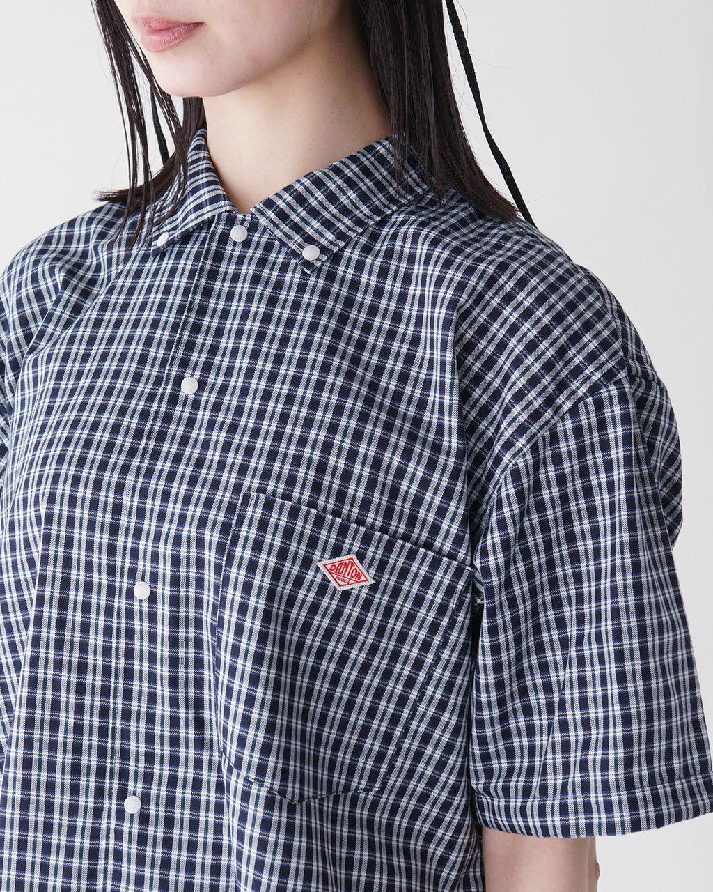 DANTON ダントン ドットボタン ボタンダウン ショートシャツ ショートスリーブ ブラウス DOT BUTTON B.D. SHORT SHIRT S/S 半袖 DT-B0336 POD【クーポン対象外】【送料無料】