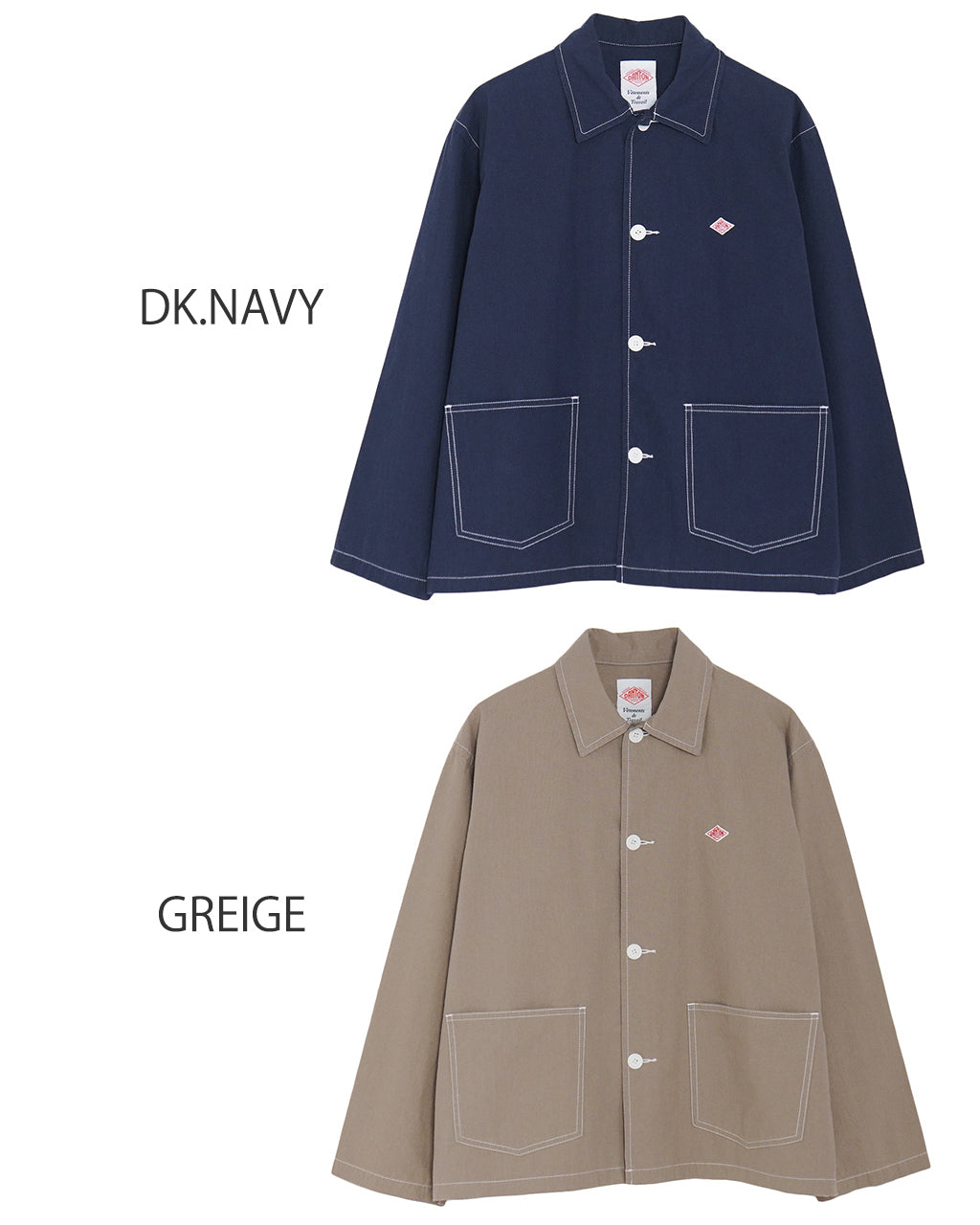 DANTON ダントン シャツジャケット HORSE CLOTH SHIRT COVERALLS カバーオール 羽織 DT-B0353 HOR【クーポン対象外】【送料無料】