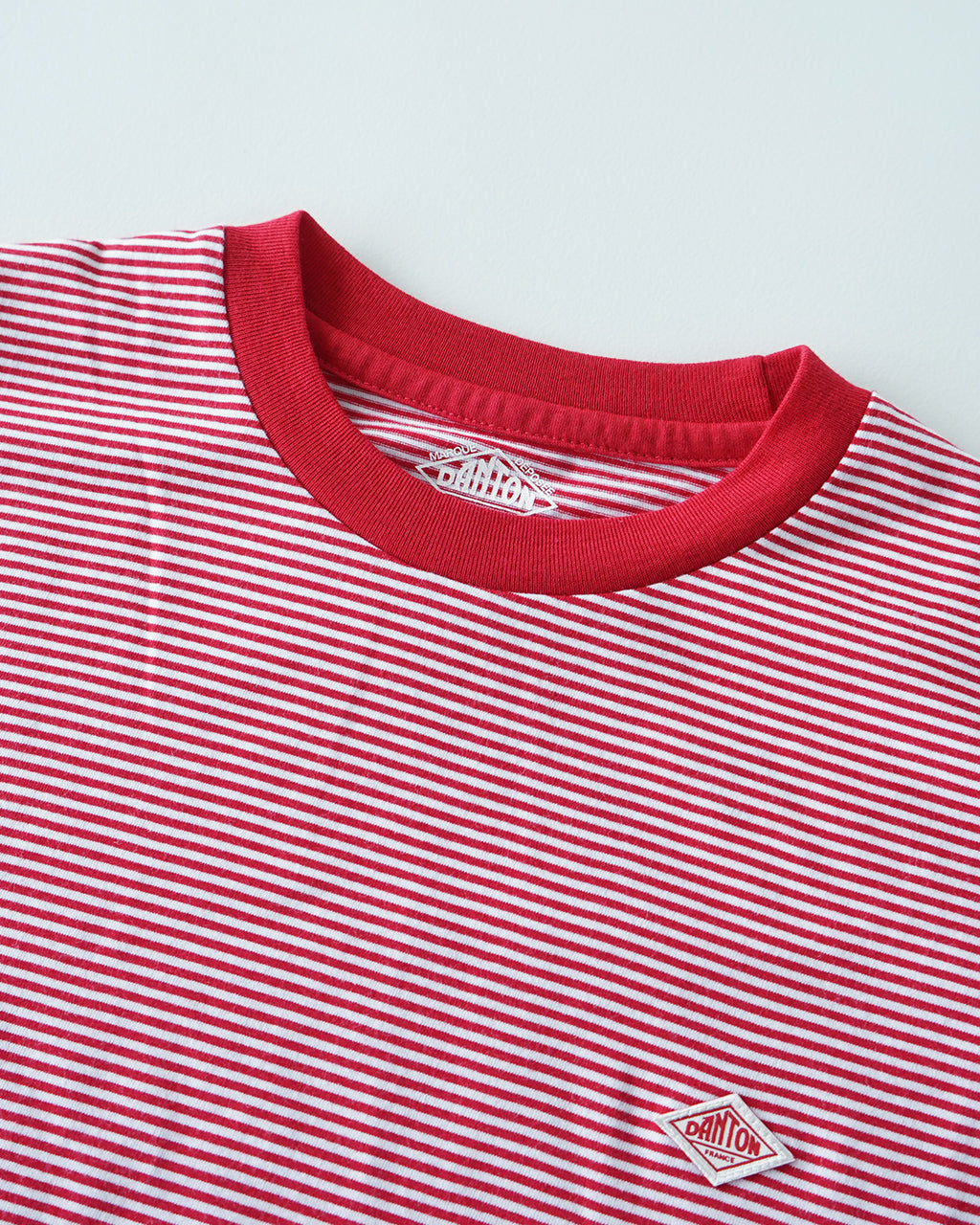 ダントン DANTON 細ボーダー ストライプ 半袖Tシャツ SHORT SLEEVE SEMI CROP T-SHIRT STRIPE ショート丈 クルーネック DT-C0408 CVT【クーポン対象外】
