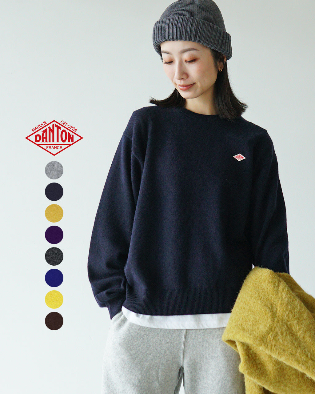 DANTON ダントン ニット クルーネック プルオーバー ロングスリーブ CREW NECK P.O L/S トップス セーター DT-D0027LMW【送料無料】【クーポン対象外】