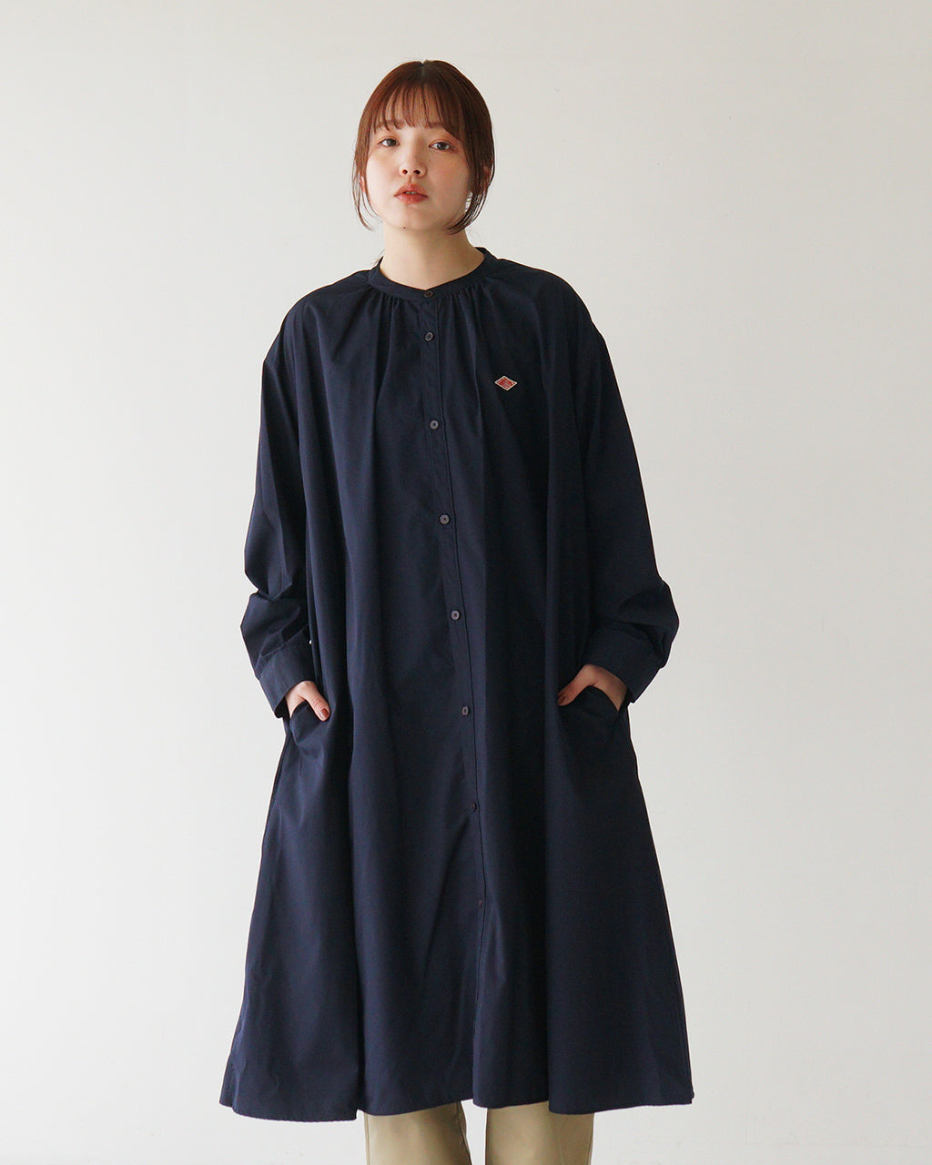 DANTON ダントン シャツワンピース T/C BROADCLOTH GATHERED SHIRT DRESS ギャザーシャツ ドレス Aライン 羽織 DT-G0092 HTC【クーポン対象外】【送料無料】