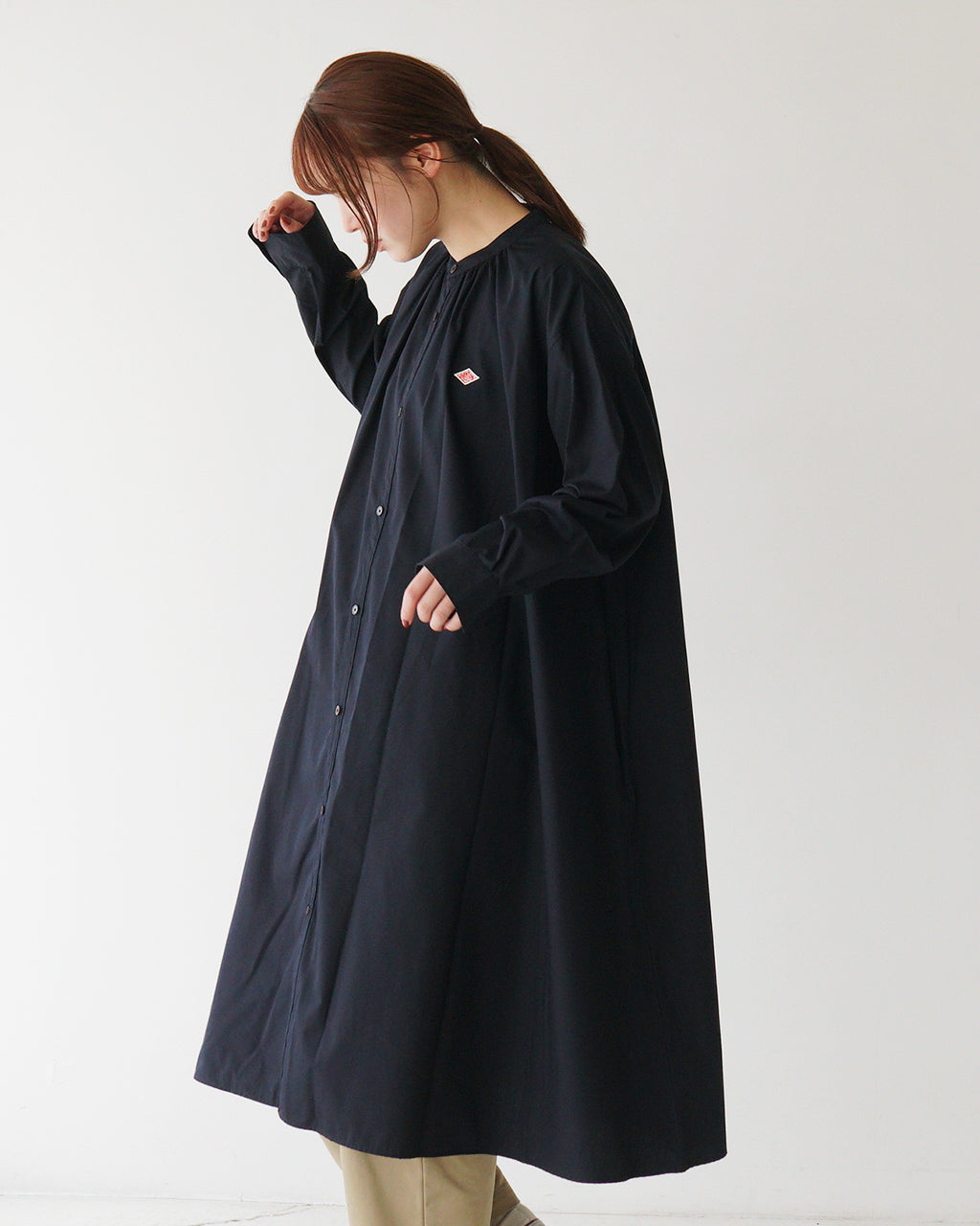 DANTON ダントン シャツワンピース T/C BROADCLOTH GATHERED SHIRT DRESS ギャザーシャツ ドレス Aライン 羽織 DT-G0092 HTC【クーポン対象外】【送料無料】