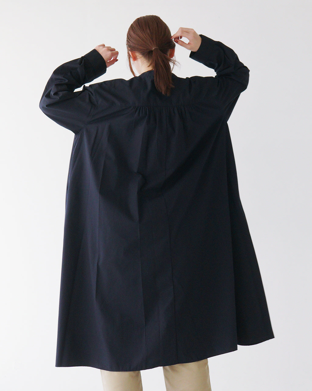 DANTON ダントン シャツワンピース T/C BROADCLOTH GATHERED SHIRT DRESS ギャザーシャツ ドレス Aライン 羽織 DT-G0092 HTC【クーポン対象外】【送料無料】