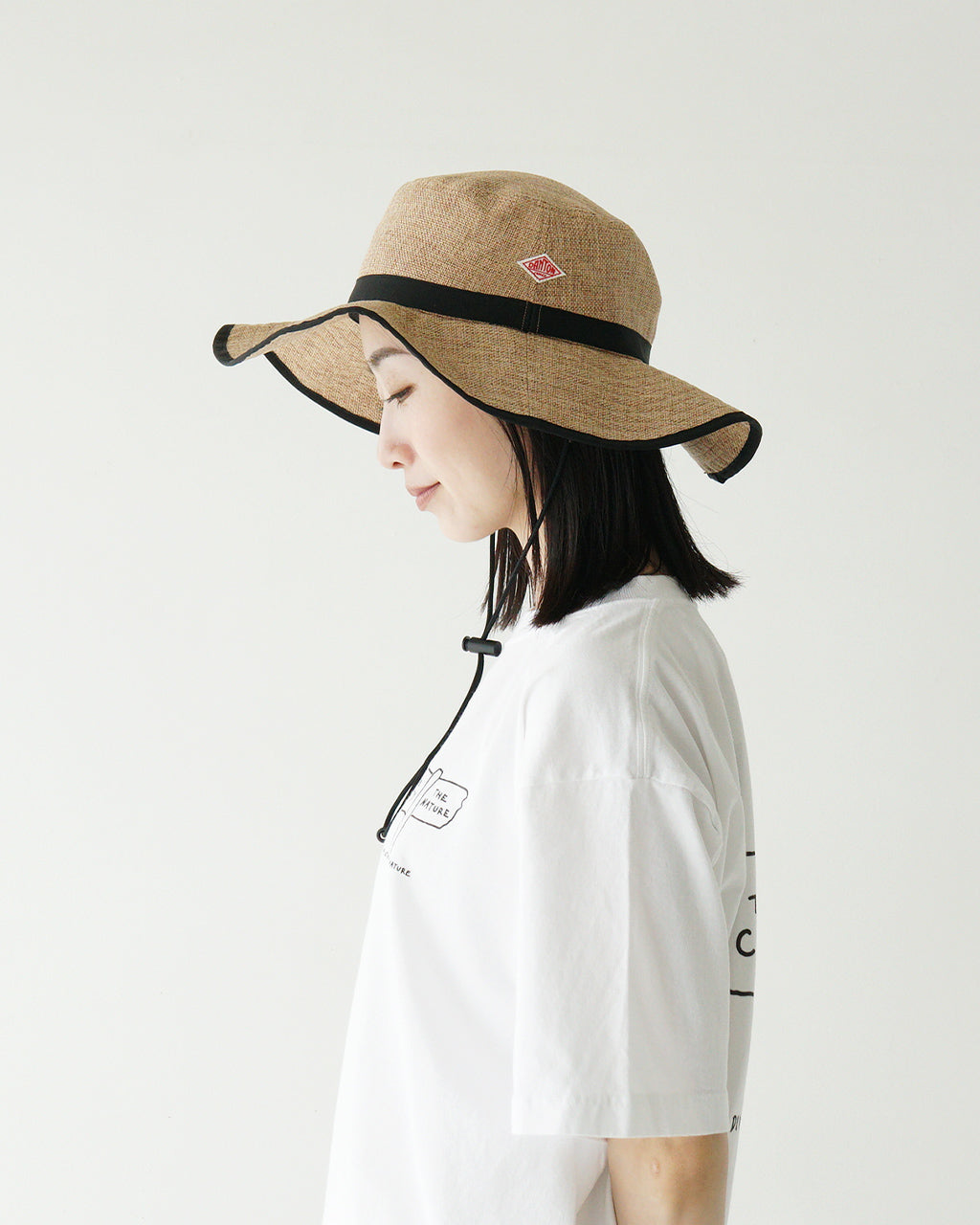 DANTON ダントン ストローハット RAFFIA-LIKE POLYESTER BUCKET HAT ラフィアライクポリエステル 帽子 バケットハット DT-H0343 PLS【クーポン対象外】