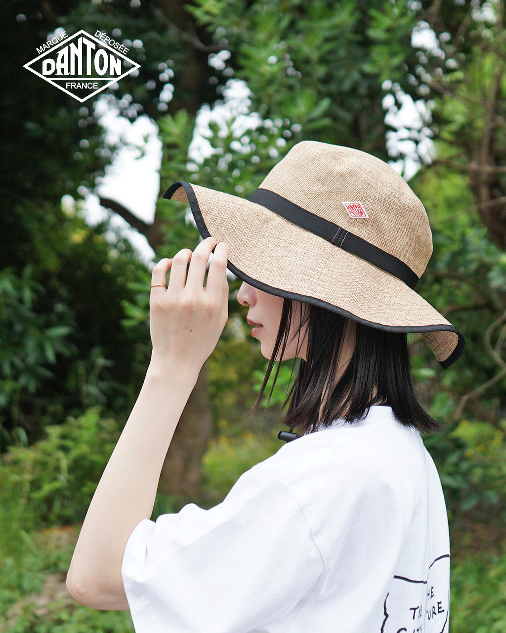 DANTON ダントン ストローハット RAFFIA-LIKE POLYESTER BUCKET HAT ラフィアライクポリエステル 帽子 バケットハット DT-H0343 PLS【クーポン対象外】